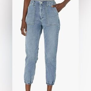 NWT Joe’s Jeans Women 34 French Terry Denim Jogger Light Wash Casual Tapered